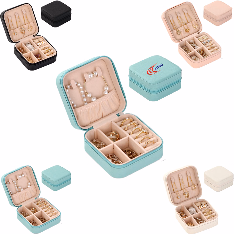 Portable Travel Jewelry Box Earring Necklace Case