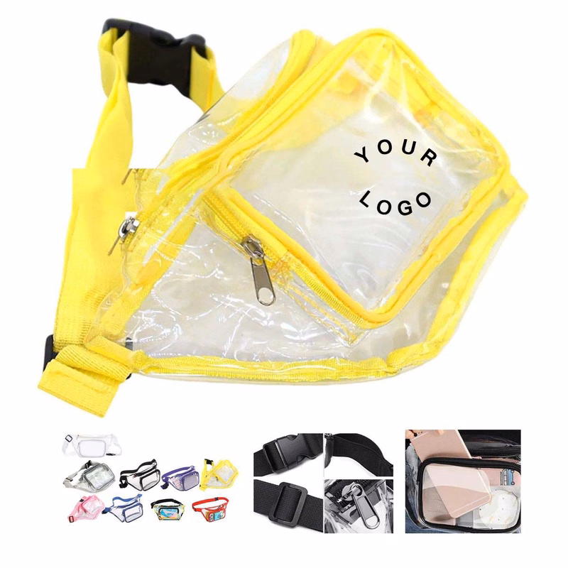 Waterproof PVC Waist Bag with Zipper Pockets