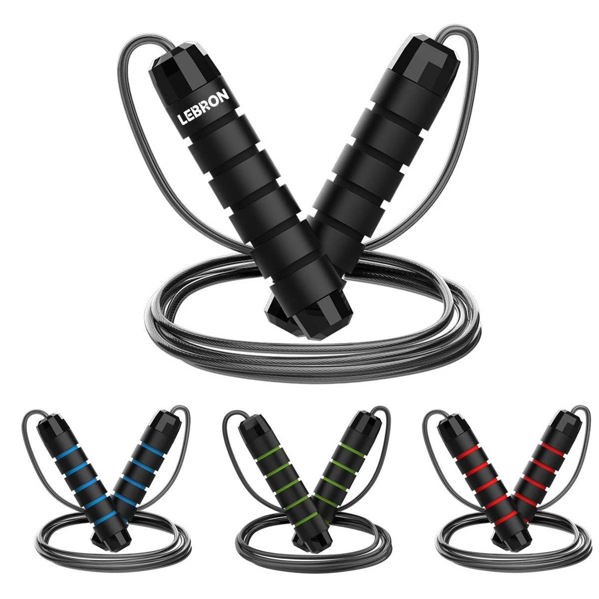 Adjustable Steel Wire Skipping Rope with Foam Handles 1
