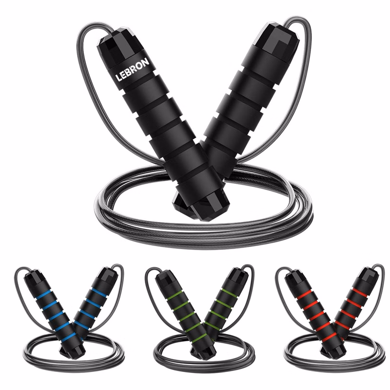 Adjustable Steel Wire Skipping Rope with Foam Handles