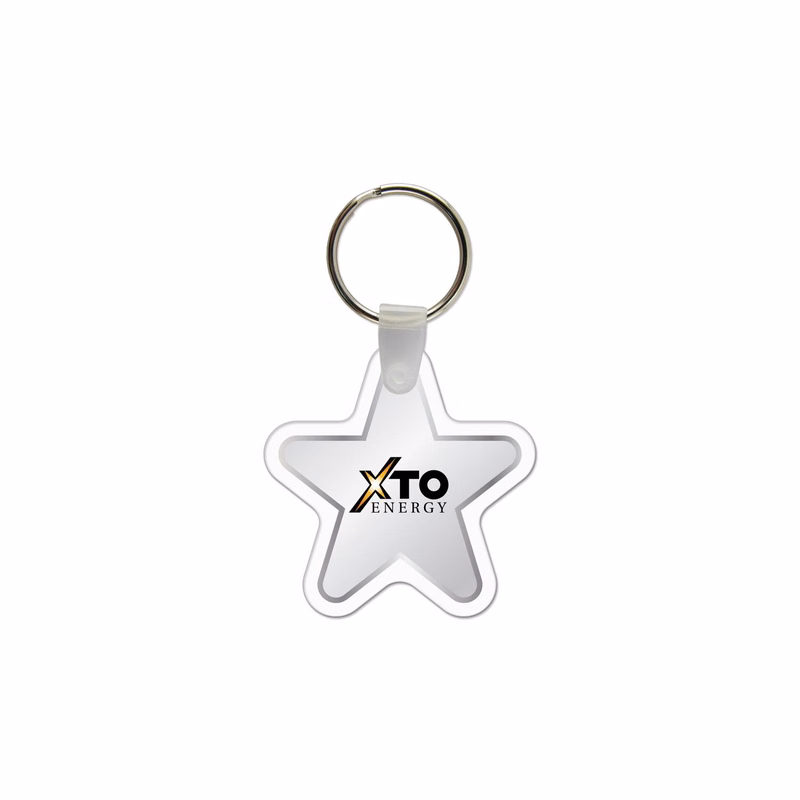 Star Shaped USA Made Vinyl Keychain