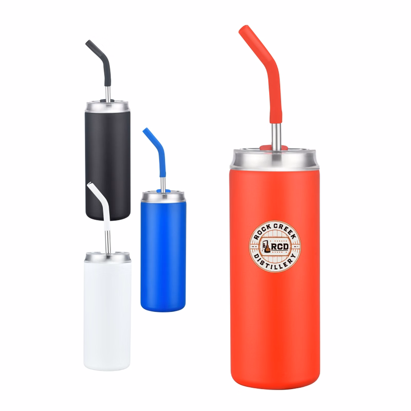 Union Printed - 20 oz Vacuum Tumbler Can w/ Straw - Full Color