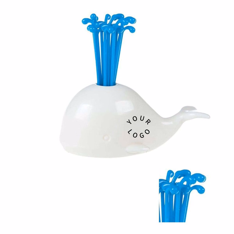 ABS Dessert Forks in Whale Organizer