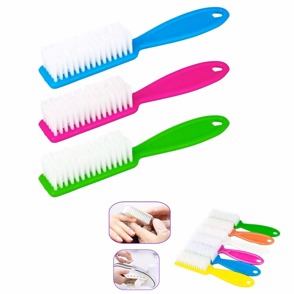 Custom Plastic Nail Brush with Grip Handle — Durable Personal Care & Travel Essential