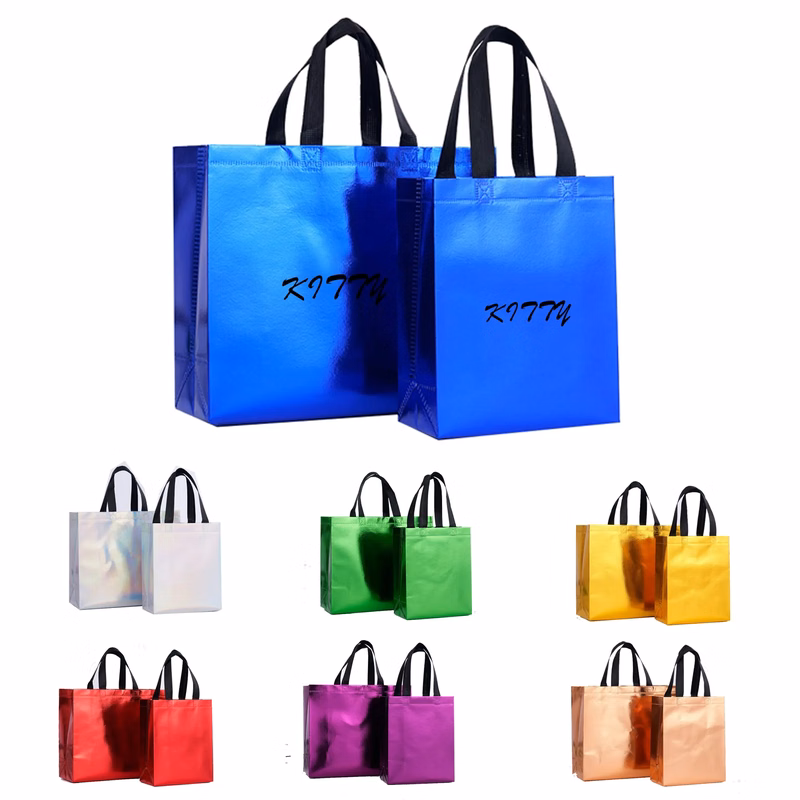 Laser-Coated Aluminum Non-Woven Solid Color Shopping Bag