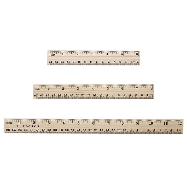 Custom 11.81 Inch Hardwood Ruler with Dual Scale — School & Office Classroom Supply 1