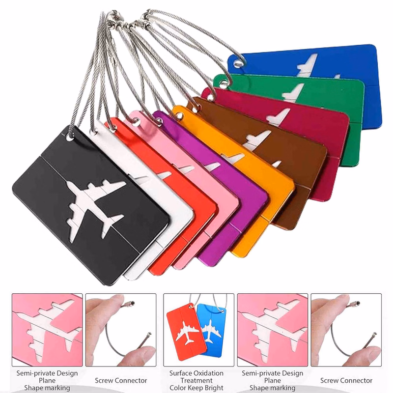 Stainless Steel Luggage Tag with Hide-In Address Card