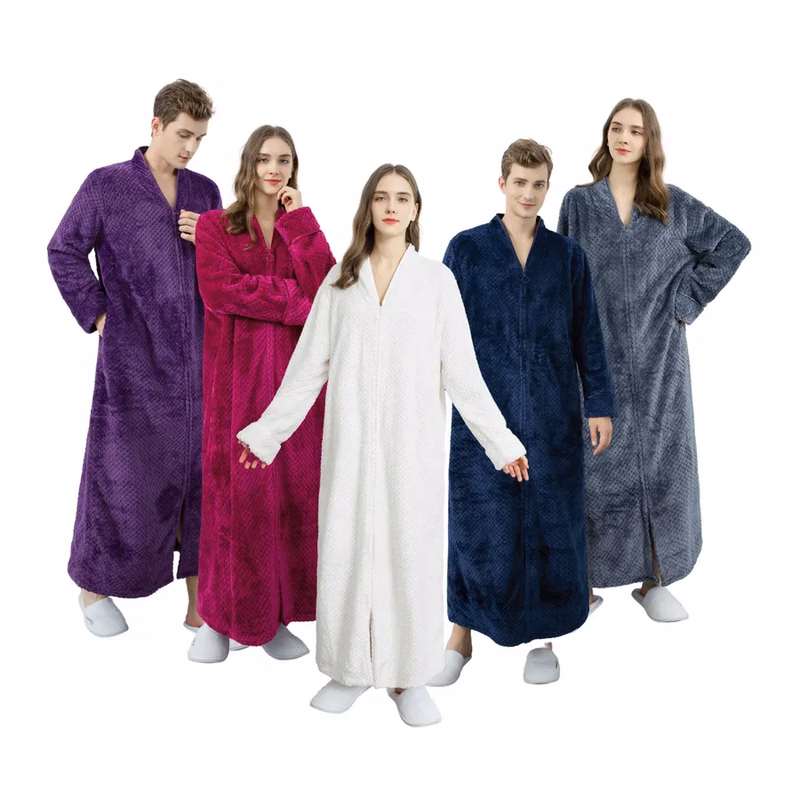 Custom Zip-Up Bathrobes