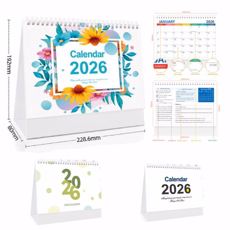 12-Month Desk Calendar