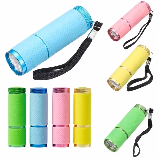 Custom 9-LED Compact Flashlight w/ Detachable Lanyard — Emergency Tactical Gear