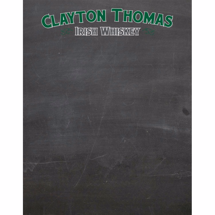 1/2" Frameless Wall Chalkboard - 22"w x 28"