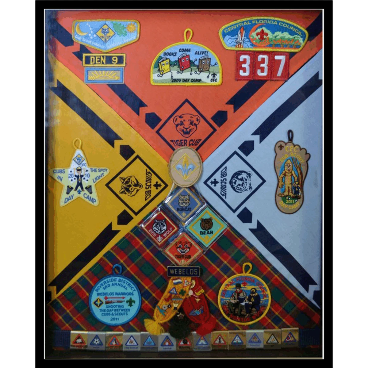 Black 3D Deep Wood Shadow Box w/ Linen Back Board 1