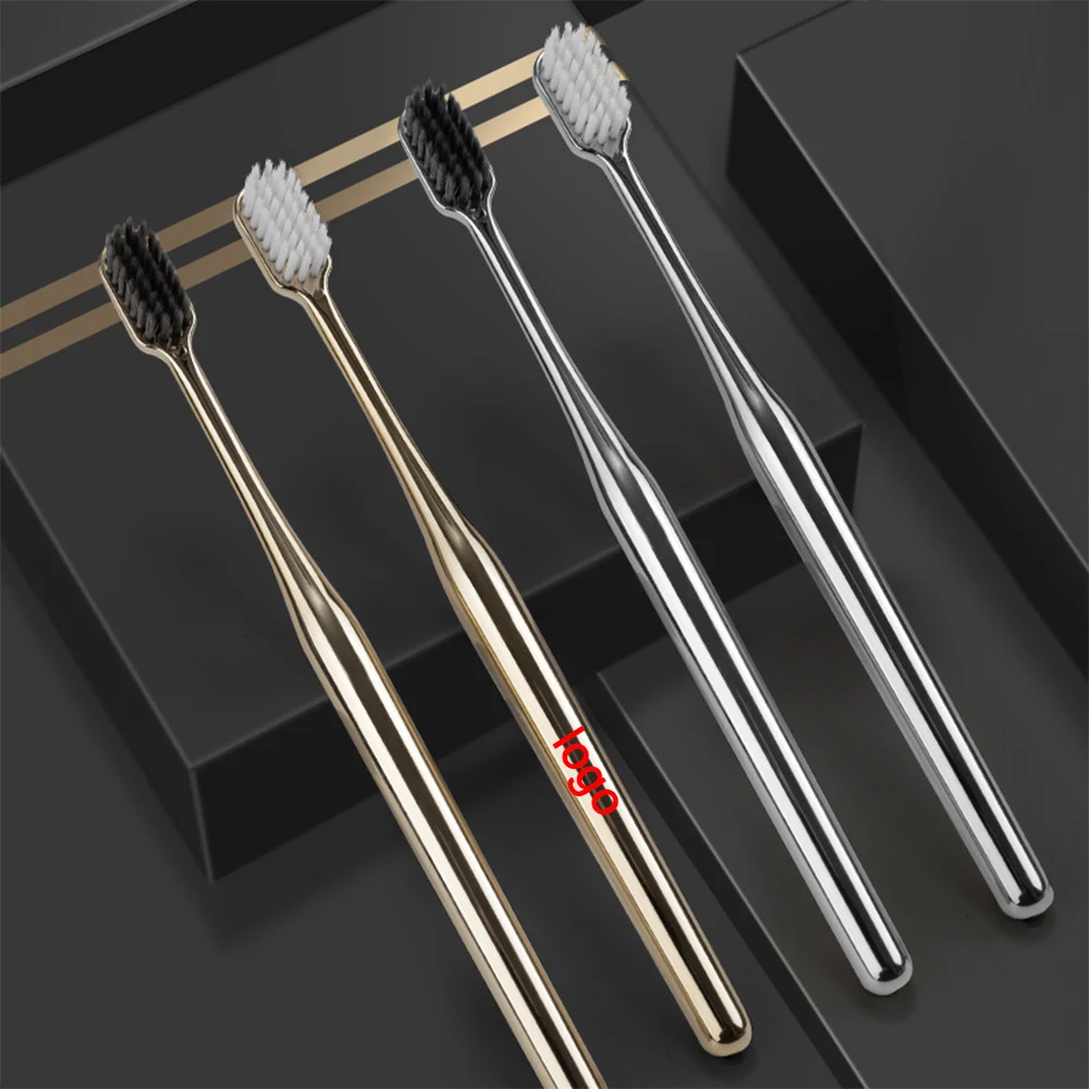 Eternal Duo Gold-Plated Adult Toothbrushes - Soft Bristles for Couples and Families 1