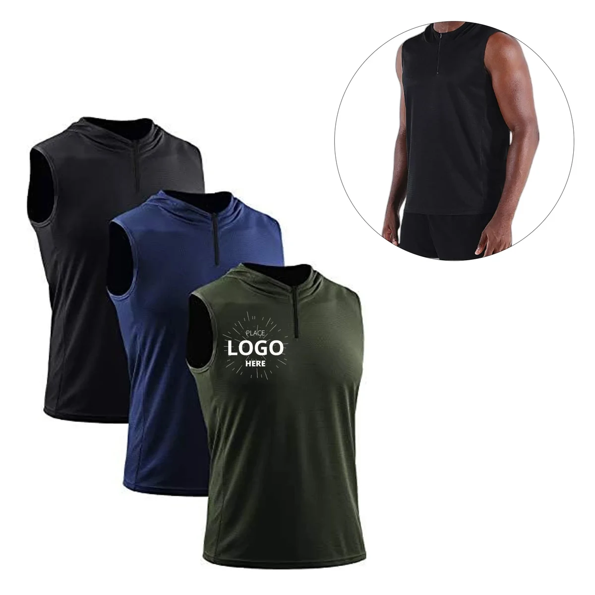 Casual Loose Hooded Sports Mens Top 1