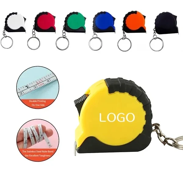 Mini Tape Measure Keychain with Pieces 1