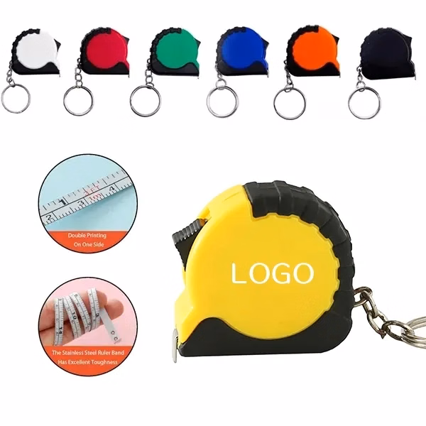 Mini Tape Measure Keychain with Pieces