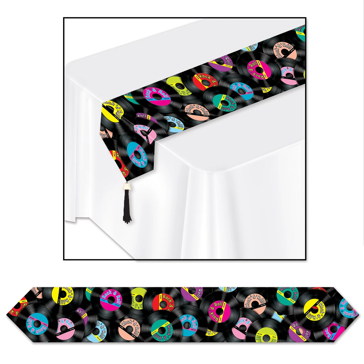 Printed Rock & Roll Table Runner 1