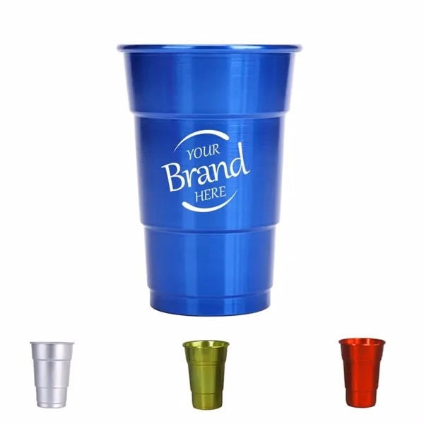 Custom 22 oz Recyclable Aluminum Cup Eco-Friendly — Corporate Sustainability Gift