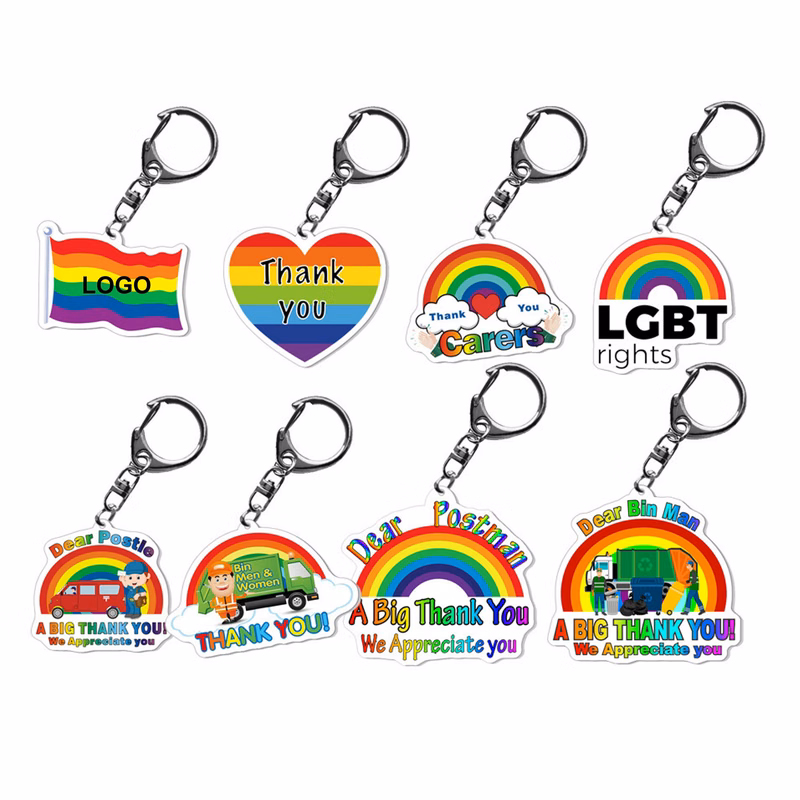 Rainbow Acrylic Keychain (direct import)