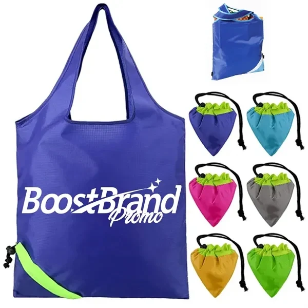 Custom Foldable Polyester Shopping Tote Bag — Eco Conscious Reusable Giveaway 1