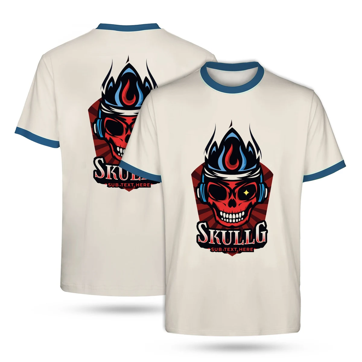 Custom Dye Sublimated Short Sleeve T-Shirt 140g Milk Silk 1