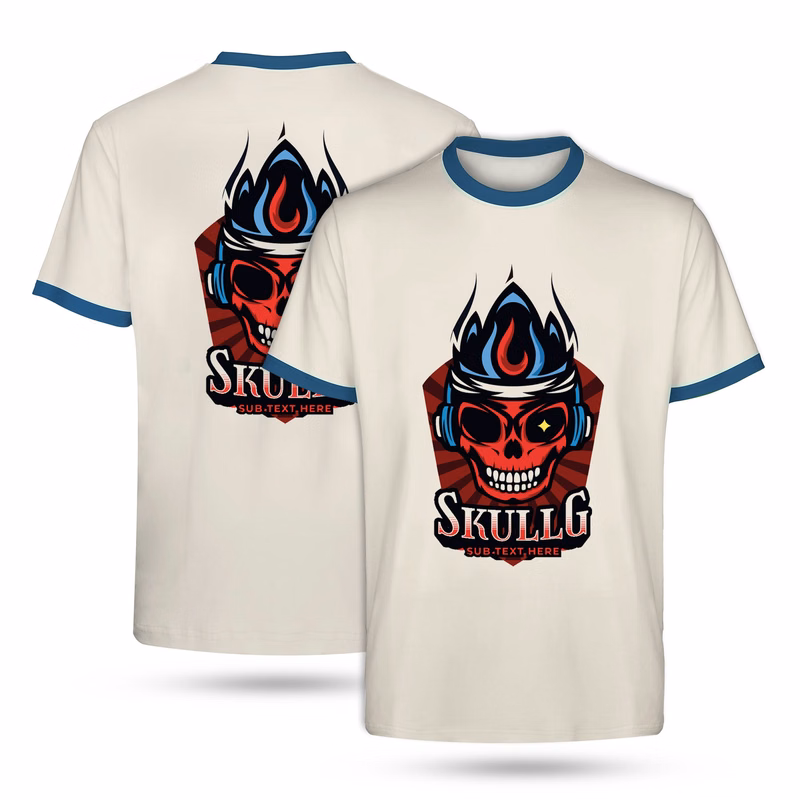 Custom Dye Sublimated Short Sleeve T-Shirt 140g Milk Silk
