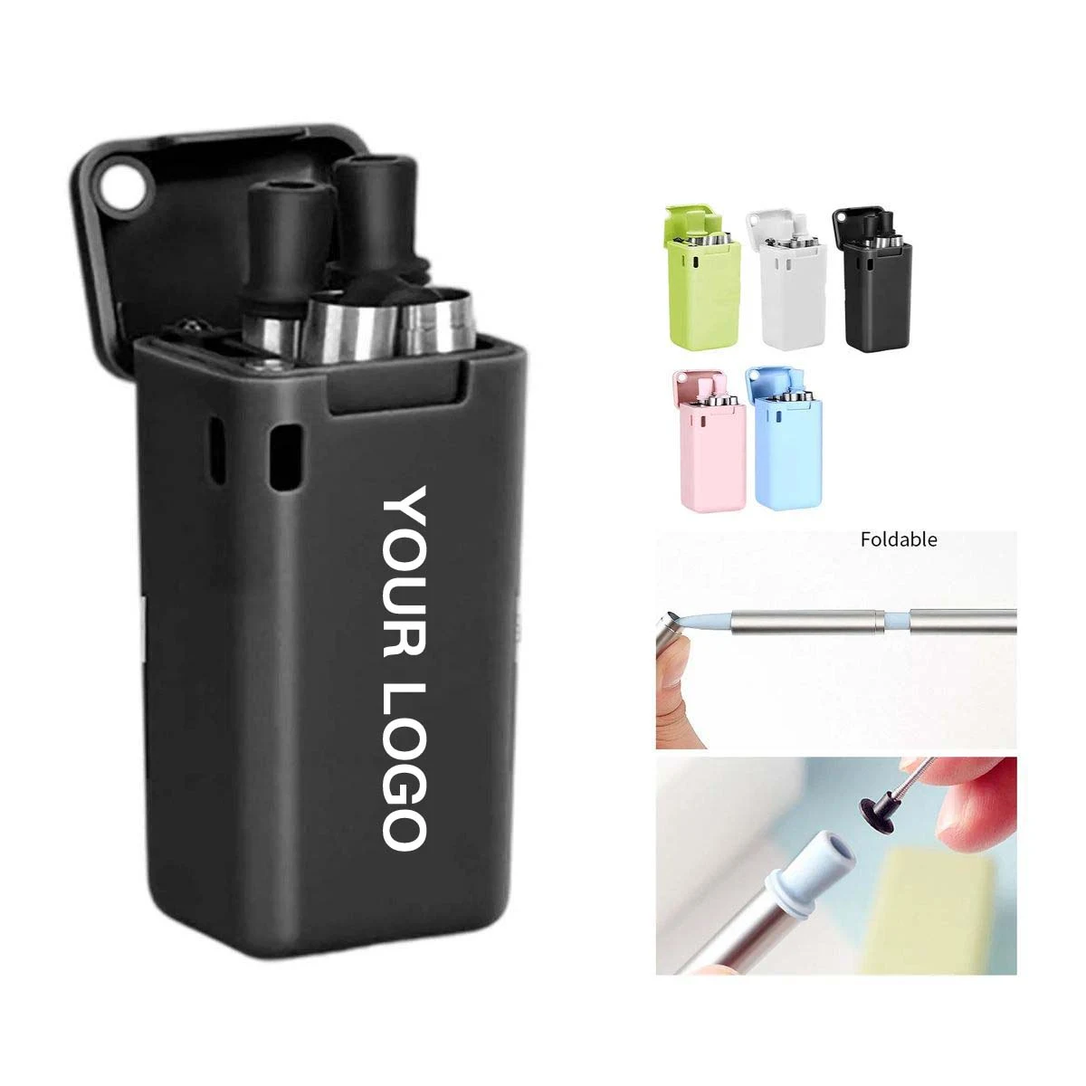 Eco Friendly Reusable Straw Set with Protective Case 1