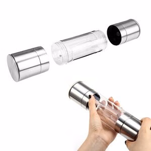 Manual 2 In 1 Salt Mill And Pepper Grinder With Adjustable Grind Level