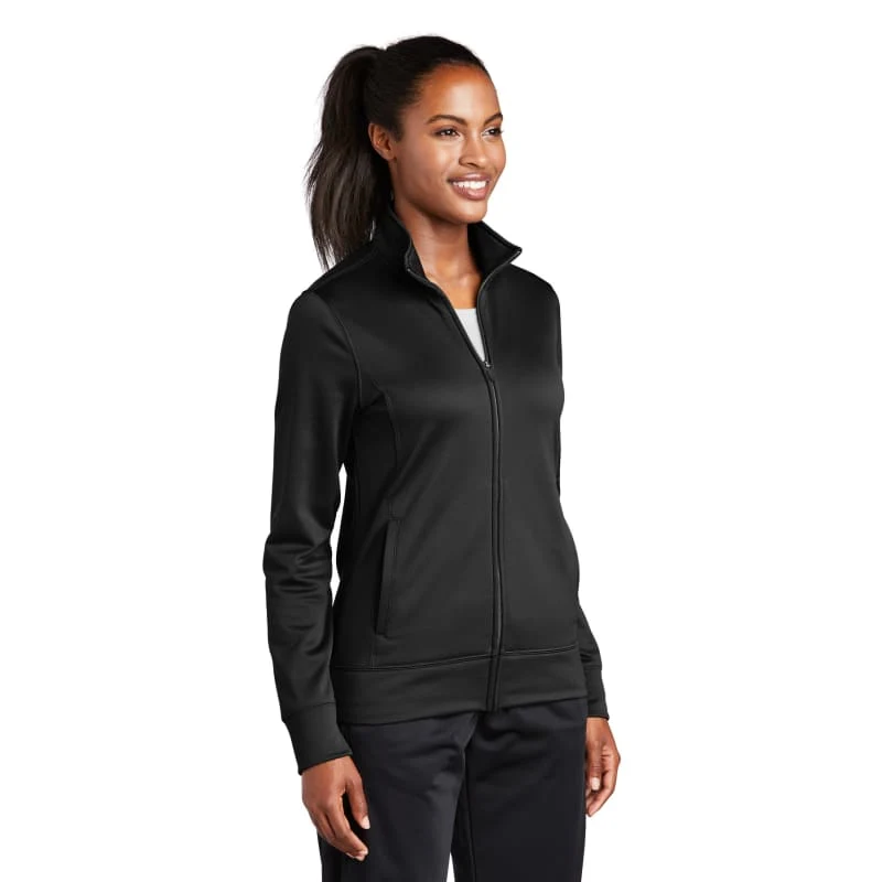 Sport-Tek Women's Sport-Wick Fleece Full-Zip Jacket. 1