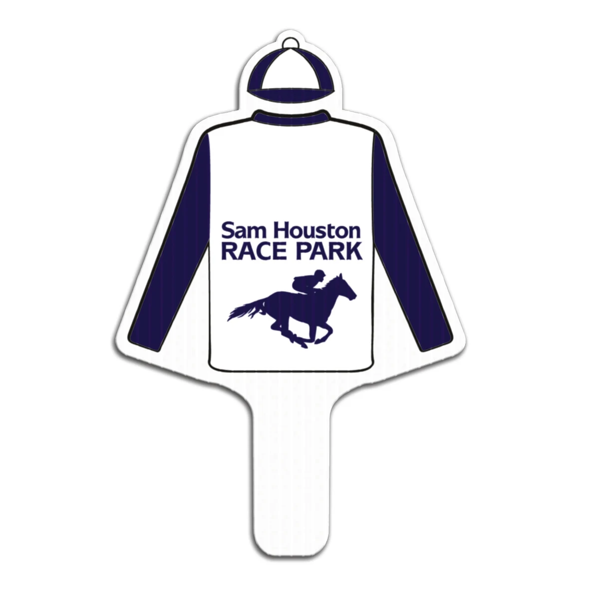 Horse Racing Silk Hand Fan, Screen Printed 1