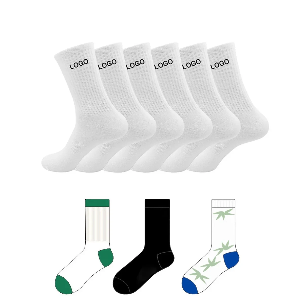 Custom Cotton Crew Socks 1