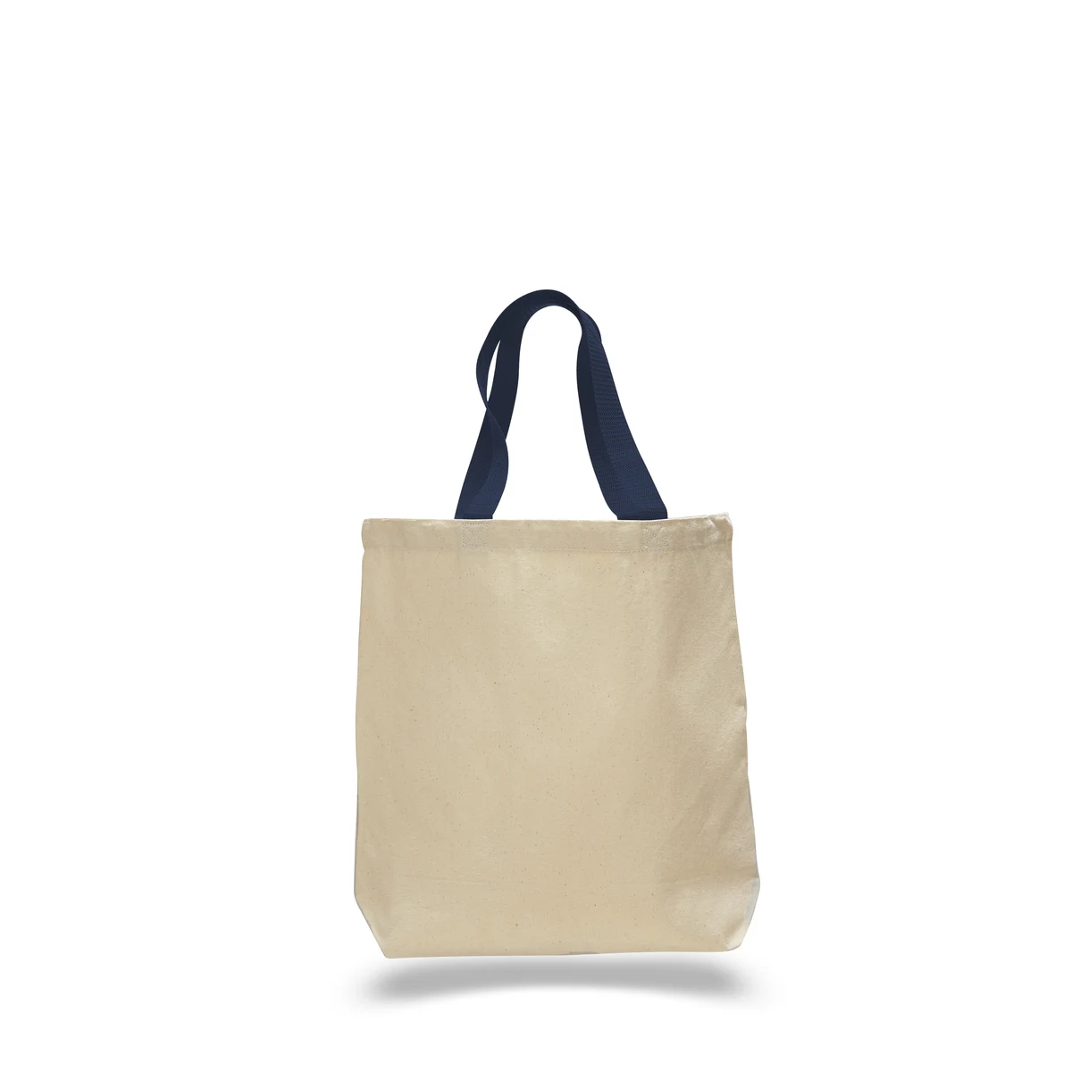 Heavy 12 oz Canvas Cotton Promotional Tote Bag with Colored Handles, custom tote bag with logo imprint 1