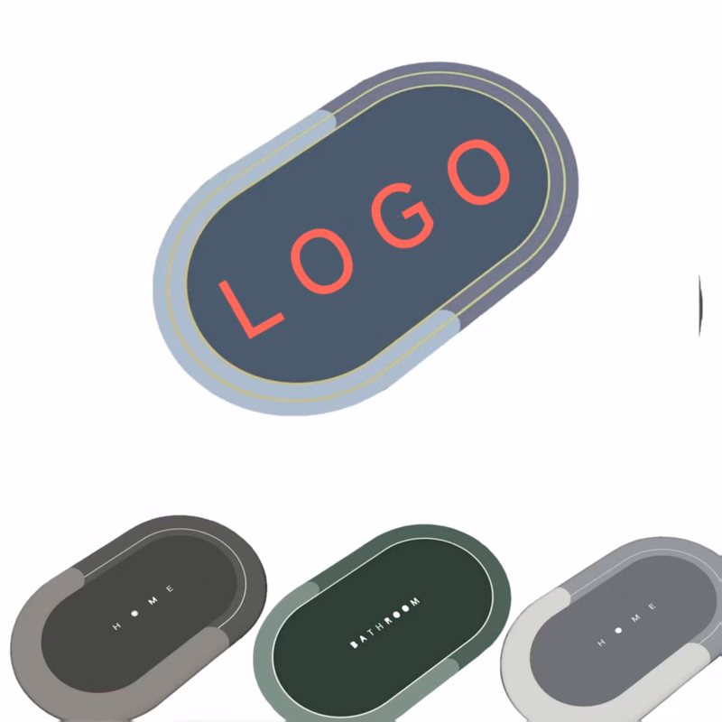 Oval Diatom Mud Bathroom Mat