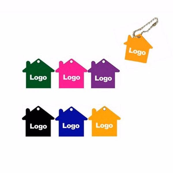 House Shape Pet ID Key Tag