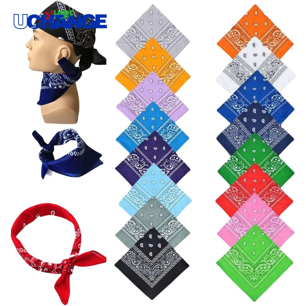 Printed Polyester Sports Bandana Headband 1