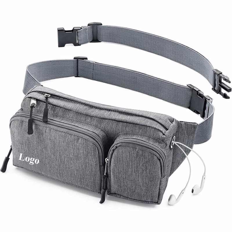Nylon Fanny Pack With 6 Pockets