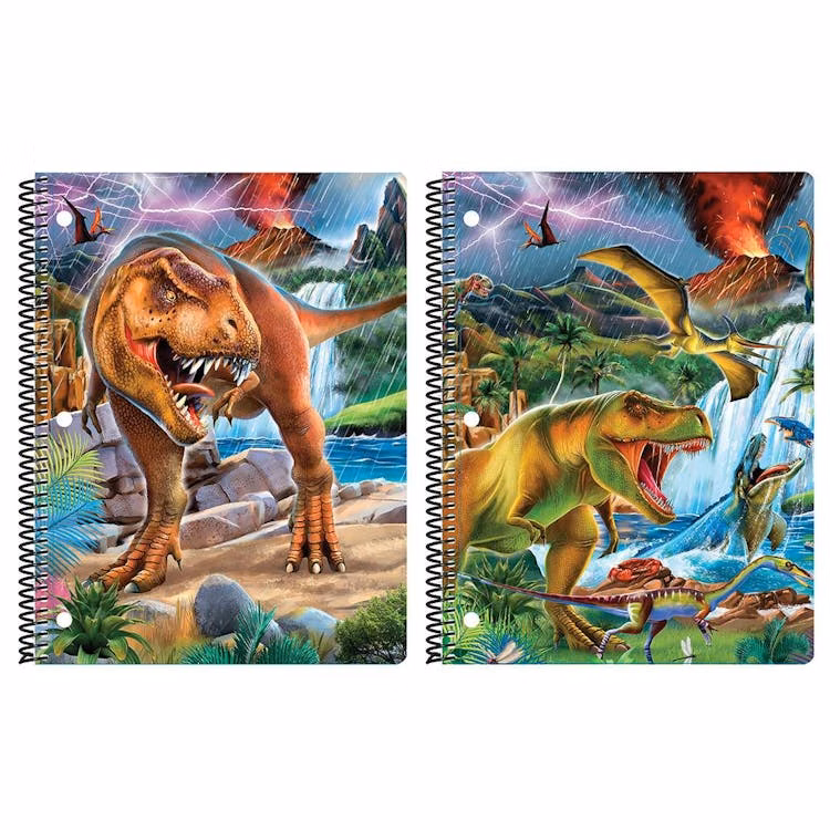 Dinosaur Spiral Bound Notebooks - Assorted