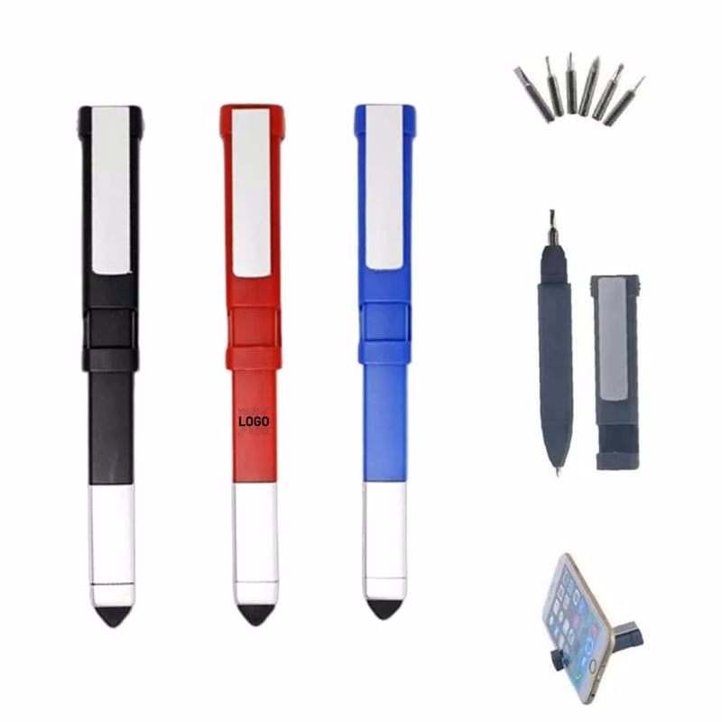 Ballpoint Pens Stylus Pen Phone Holder Screwdriver