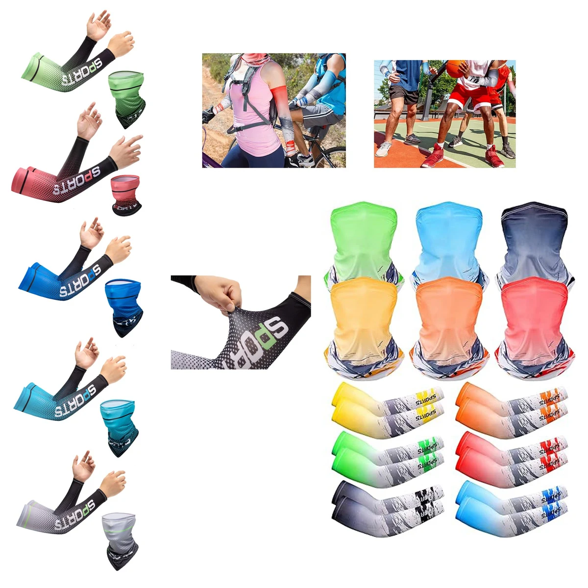 Sublimation Cooling Sleeves Mask Set 1