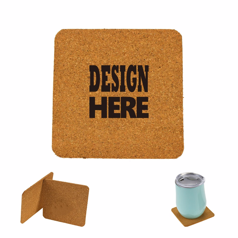 MOQ 50 pcs Custom Cork Coasters