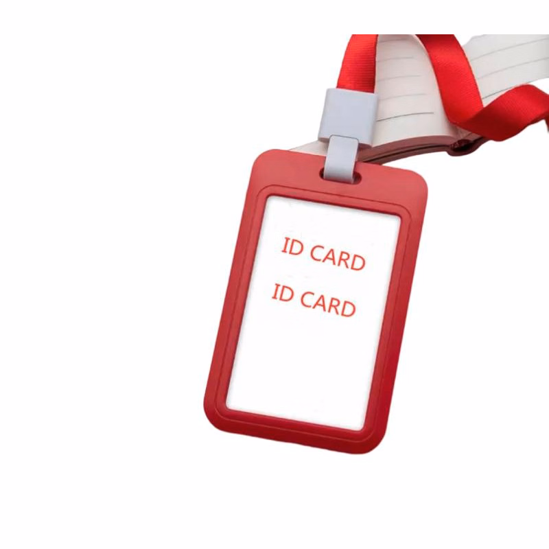 PVC Leather Card Badge Wallet with Lanyard - Style 1