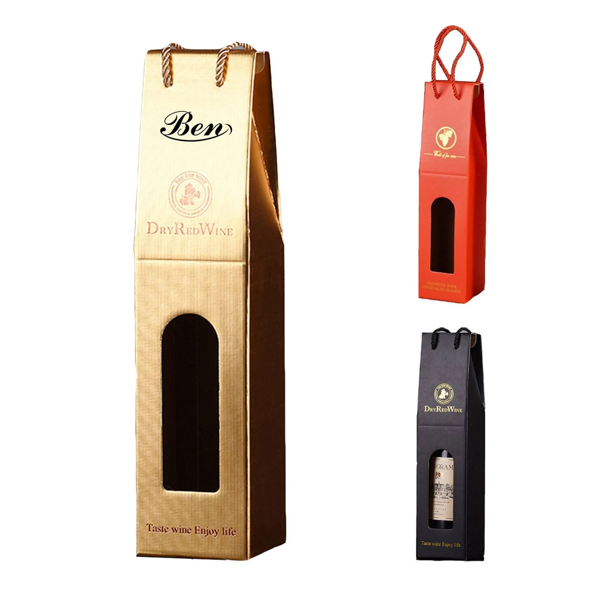 Single Bottle of Red Wine Gift Box 1
