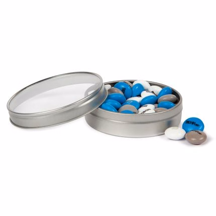 1.5 oz. Personalized M&M'S® in a Silver Tin