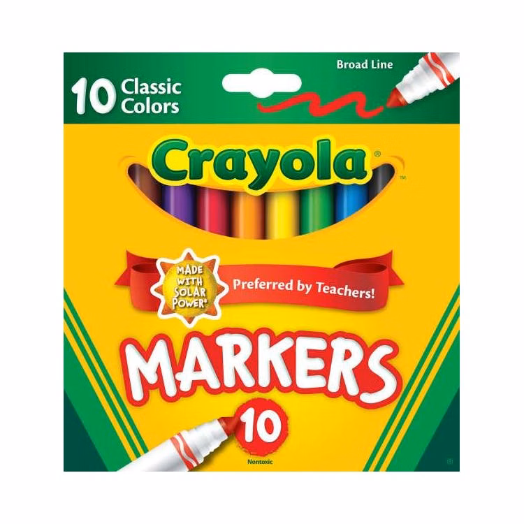 Crayola Broad Tip Markers - 10 Count