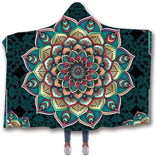 Full Sublimation Sherpa Hooded Blanket - Multiple Sizes Available 1