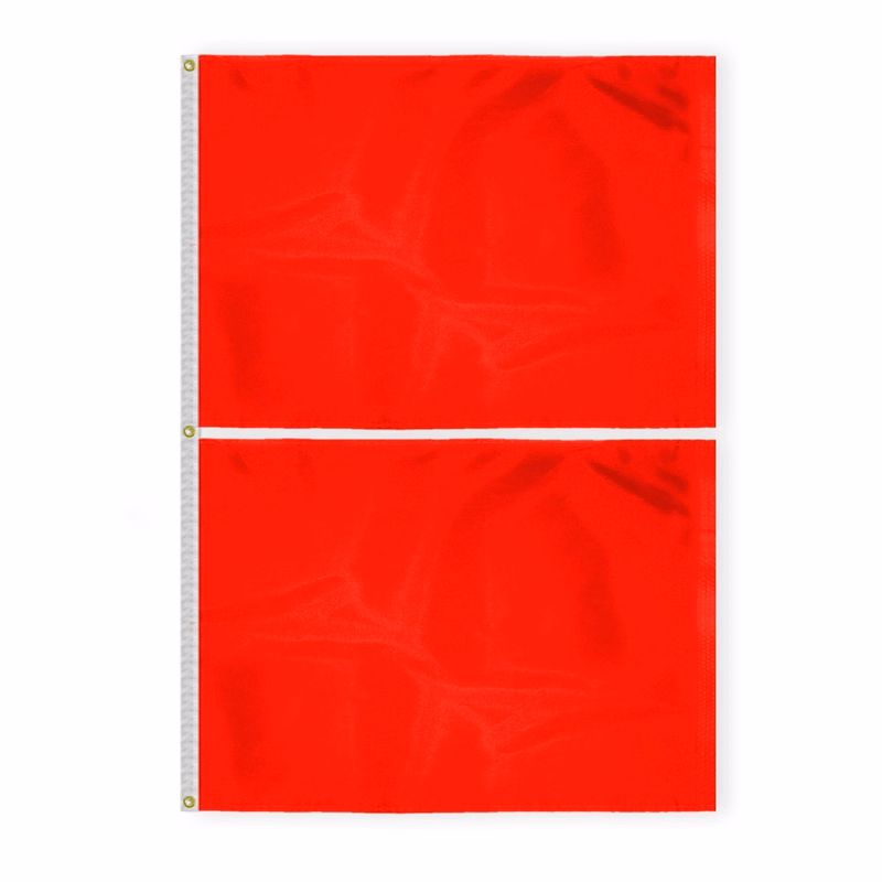 2.5'x3.3' 1ply Nylon Double Red Beach Safety Flag