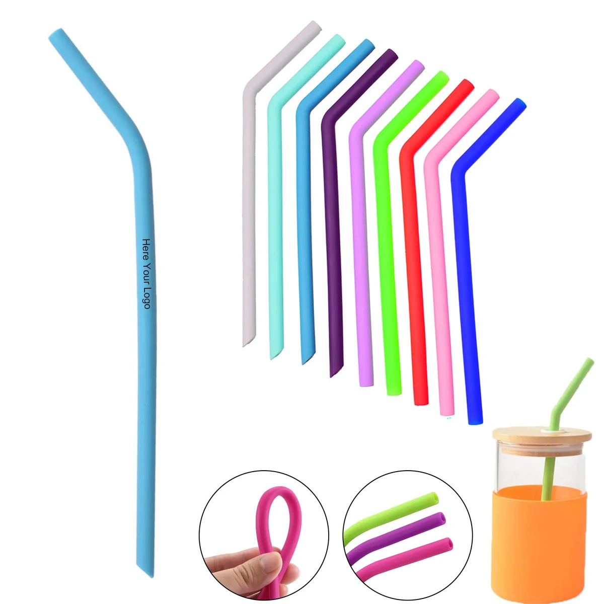 Reusable Silicone Straws 1