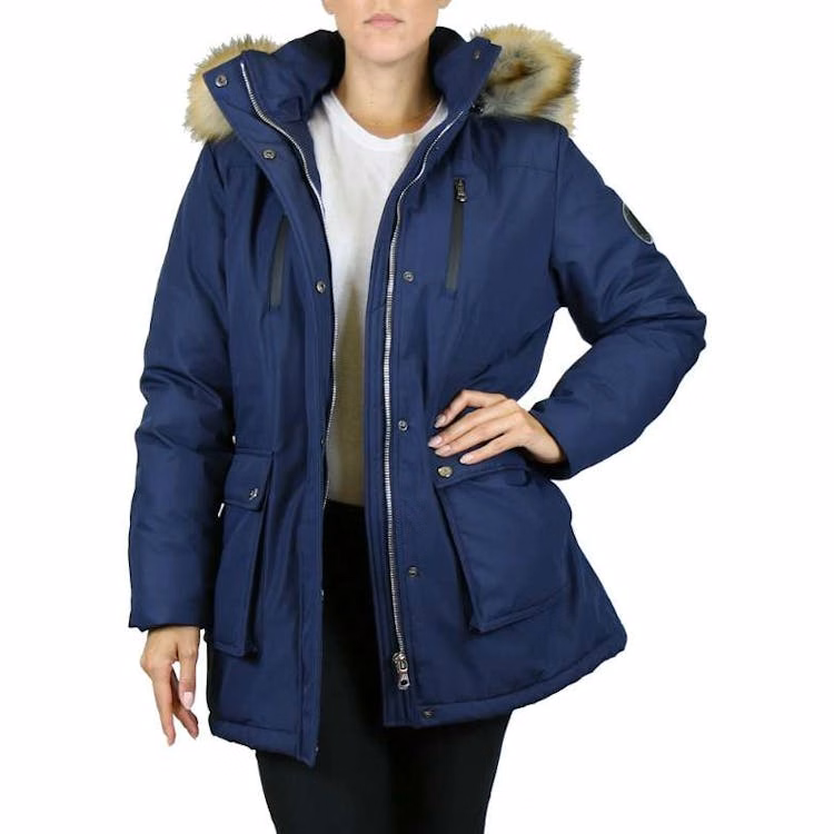 Women's Parka Jackets - Navy S-XL