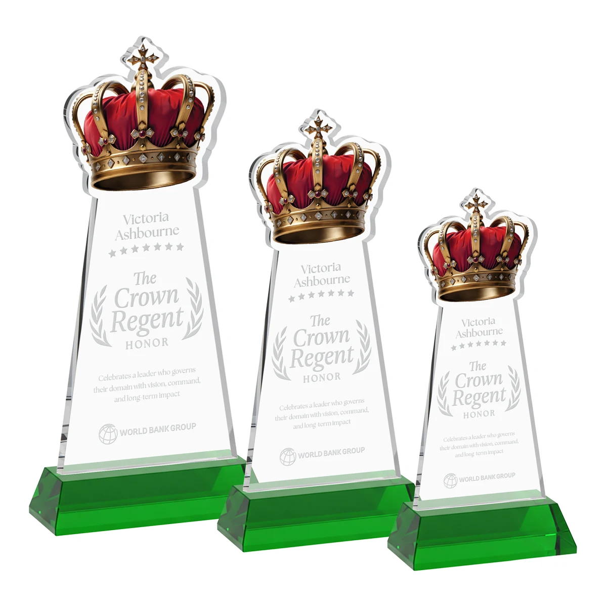 Crown Award on Hartford Base - Green 1