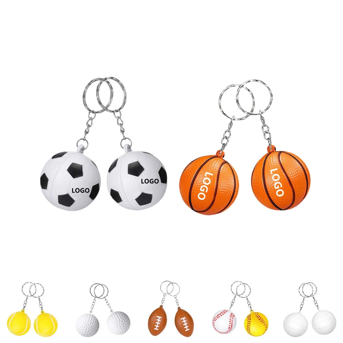 PU Foam Stress Ball Keychain 1